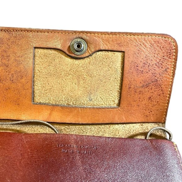 Genuine Leather Western Stamped Mini Purse Rustic Brown Cowhide Cowgirl Boho - Picture 7 of 15